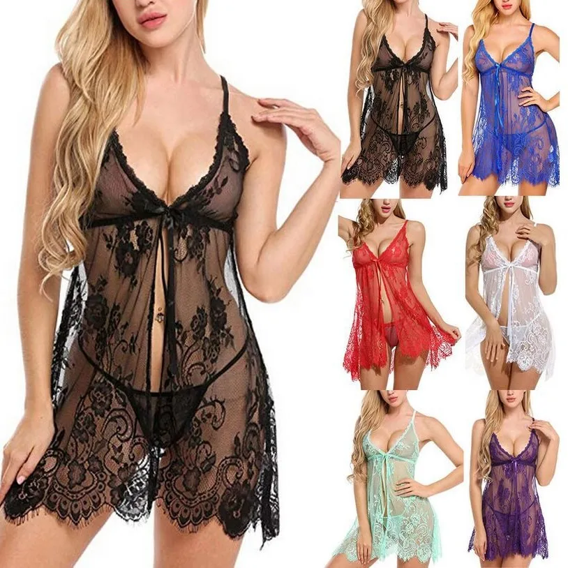 

Hot selling sexy lace Fancy nightwear with slip dress sleeveless soft pajamas set women's sleepwear, Blue,green,black,red,pink,dark green,light blue,purple,grey