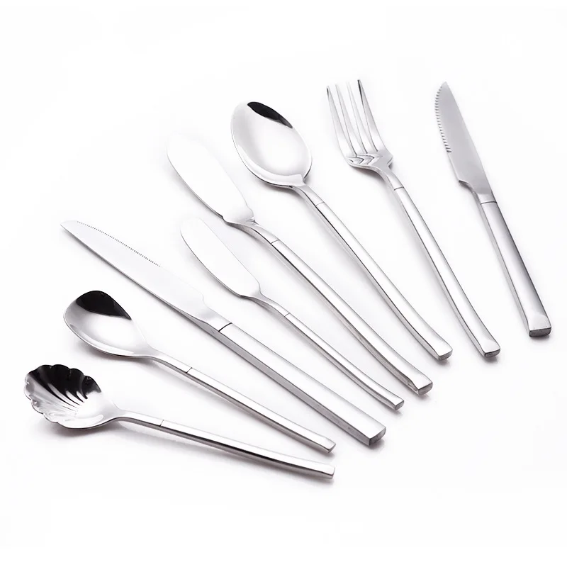 Wedding 18/10 Stainless Steel Gold Knife Fork And Spoon Set Flatware Golden Cutlery Matte Gold Cutlery