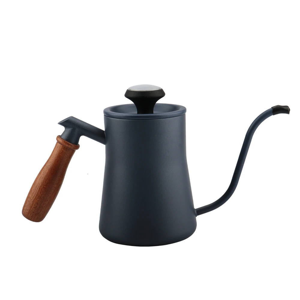 

550ml Coffee Kettle with Thermometer Coffee Pour over Kettle 304ss Gooseneck Kettle for Coffee and Tea Blue