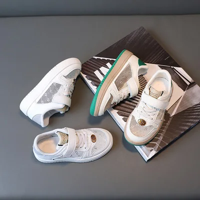 

Hot Sale Popular Good Quality Comfortable Boys Girls Kids Canvas Children Shoes, White, green