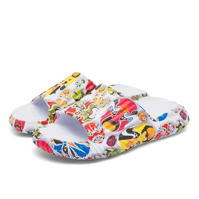 

2021 Slipper face make up soft fashion chinese style one word men's slipper