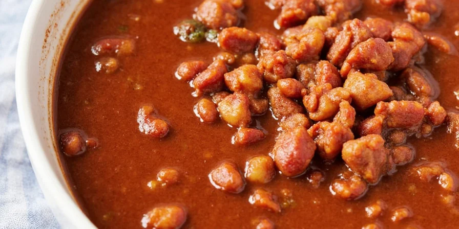 Close-up of delicious mole dish with toppings