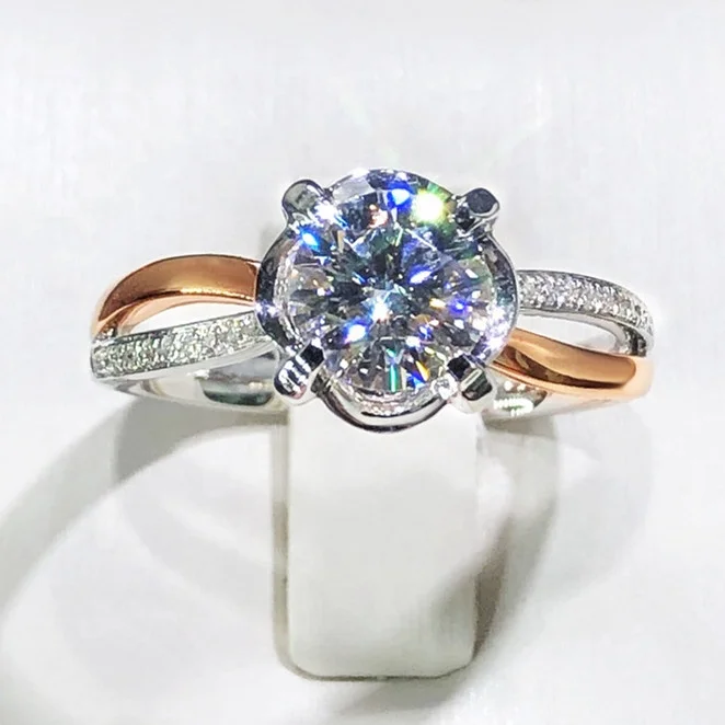 

Fashion Female Zircon Bridal Wedding Ring Valentine's Day Gifts Party Exquisite Jewelry Accessories, Picture shows
