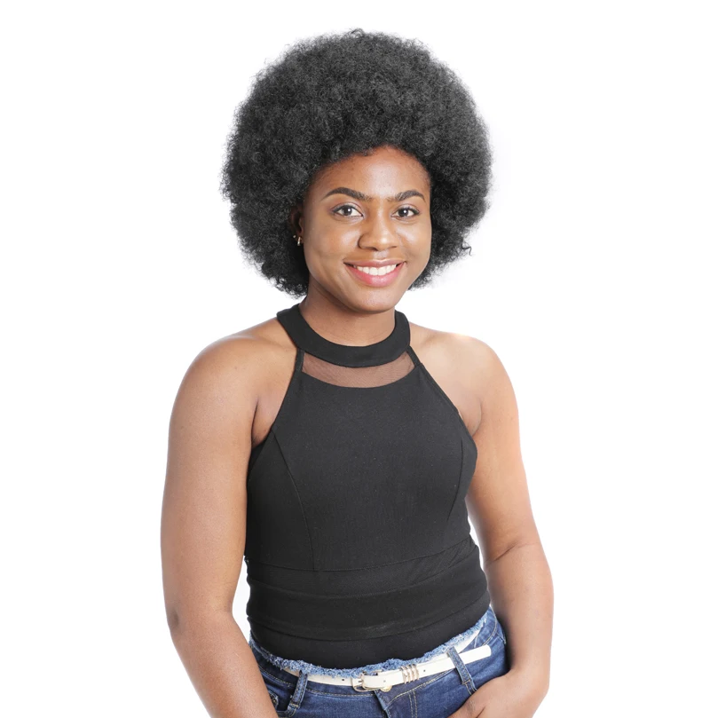 

Onst 613 Wig Afro Ombre Kinky Curly Short Bob Pixie Cut Blunt Synthetic Wigs With Bangs For Black Women Best Price Hair