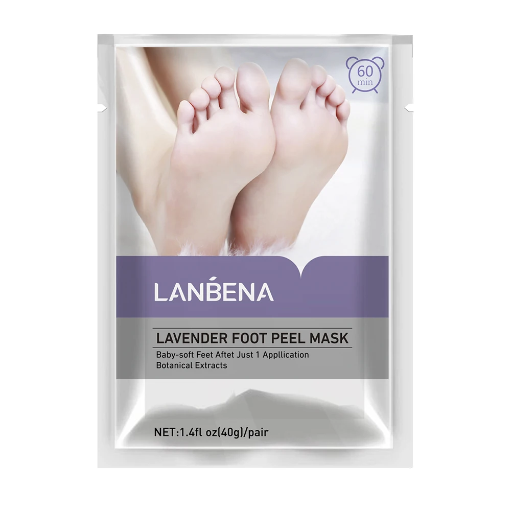 

LANBENA lavender foot peal mask foot pedicure mask long plastick foot mask free shipping