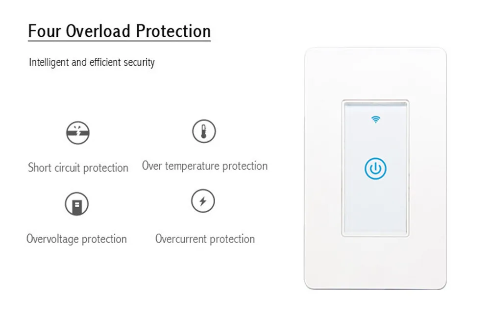 2GANG US Zigbee Switch/Smart Wireless Light Switch Zigbee Touch Switch Compatible with Alexa/GoogleHome/IFTTT - ANKUX.COM