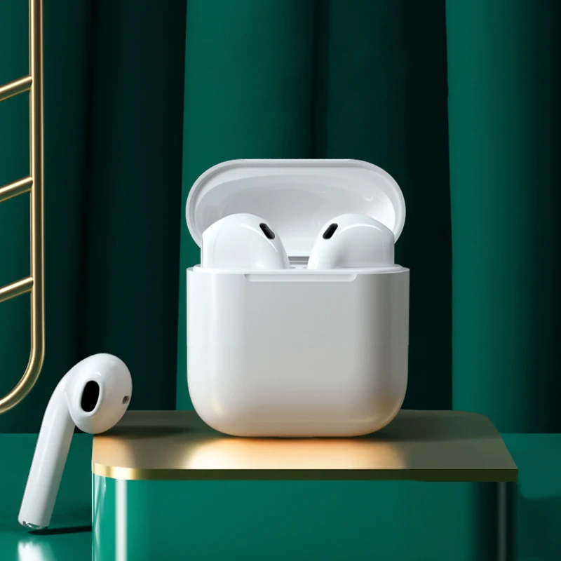 

3.7V Air High quality Earbuds Original logo 1:1 Airpodding pods wireless headset original wireless appl earphone for apple, White,black