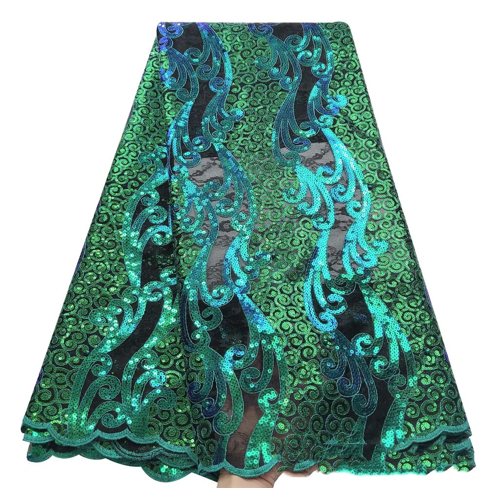 

Beautifical new arrival lace net fabric sequin clothing women embroidery lace fabric ML55N45, Can be customized