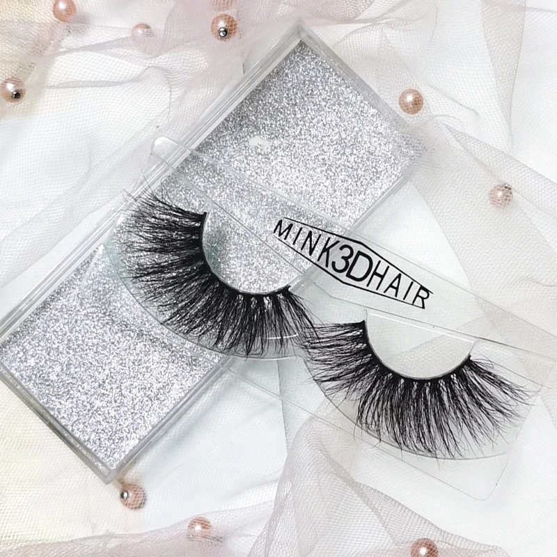 

USA Free Sample Private Label 3D mink strip lashes 25mm Siberian mink eyelash