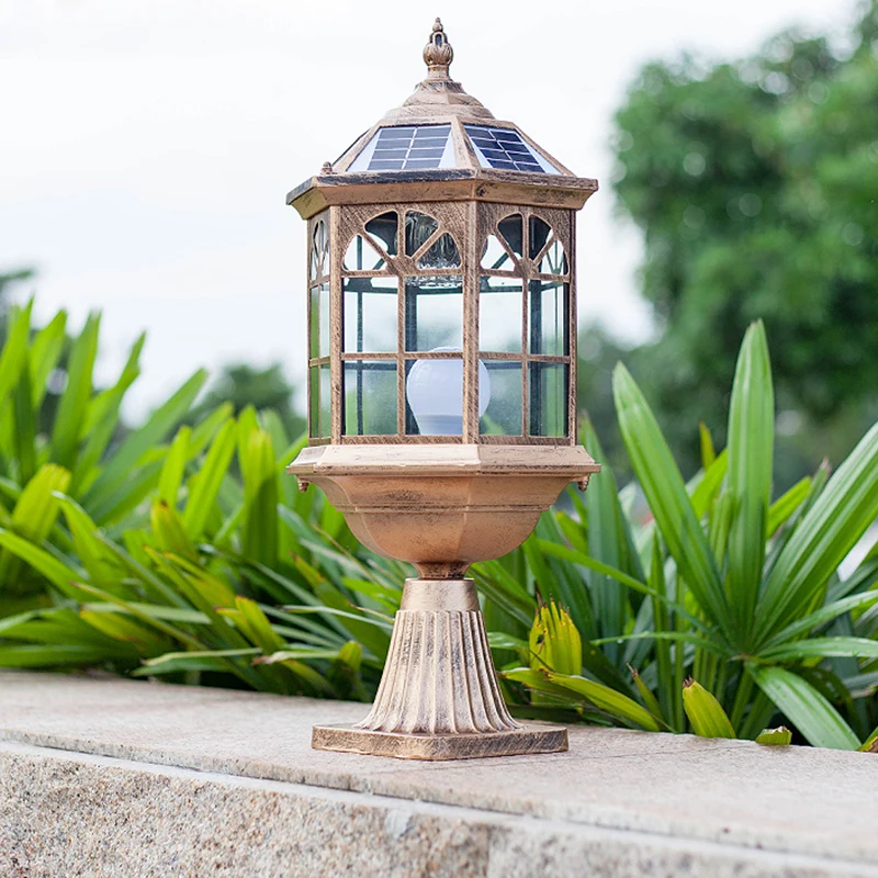 outdoor IP65 waterproof 1w 2w 3w 4w 5w modern garden solar led pillar light