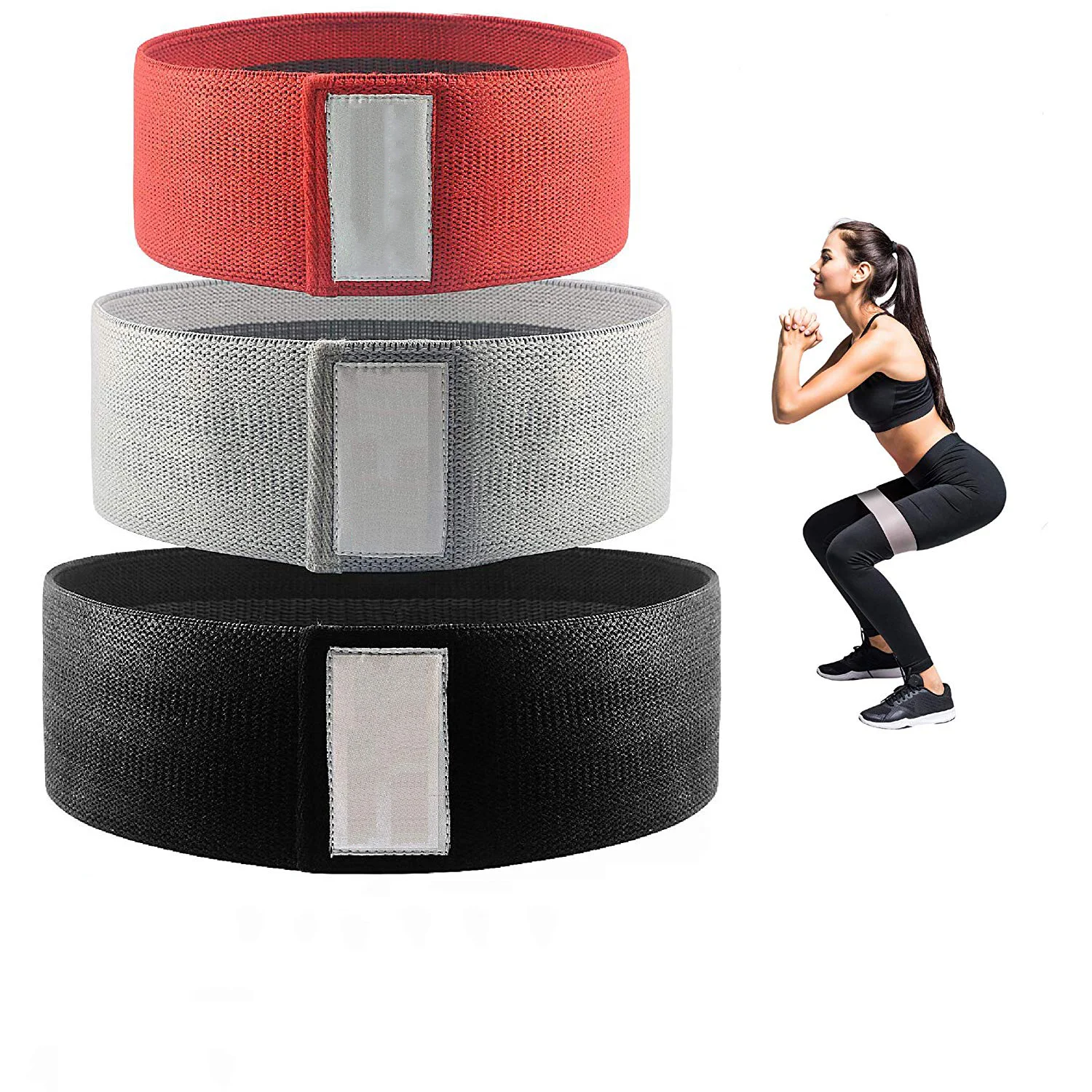 

Custom Elastic Adjustable buckle Fitness exercise Hip Circle Resistance Band For Women Yoga Pilates Strength Training, Customized color