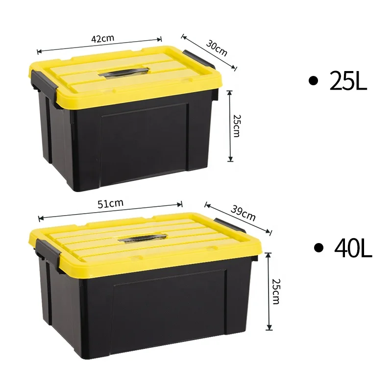 

2022 Customized Various Color Plastic storage box small storage bins organizer with handles tote plastic tool boxes, Black, can be customized with moq 500pcs