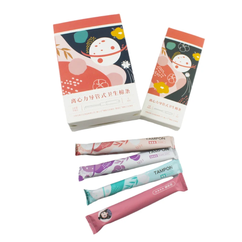 

Wholesale disposable soft cotton organic plastic applicator tampon tampons, Multi colors