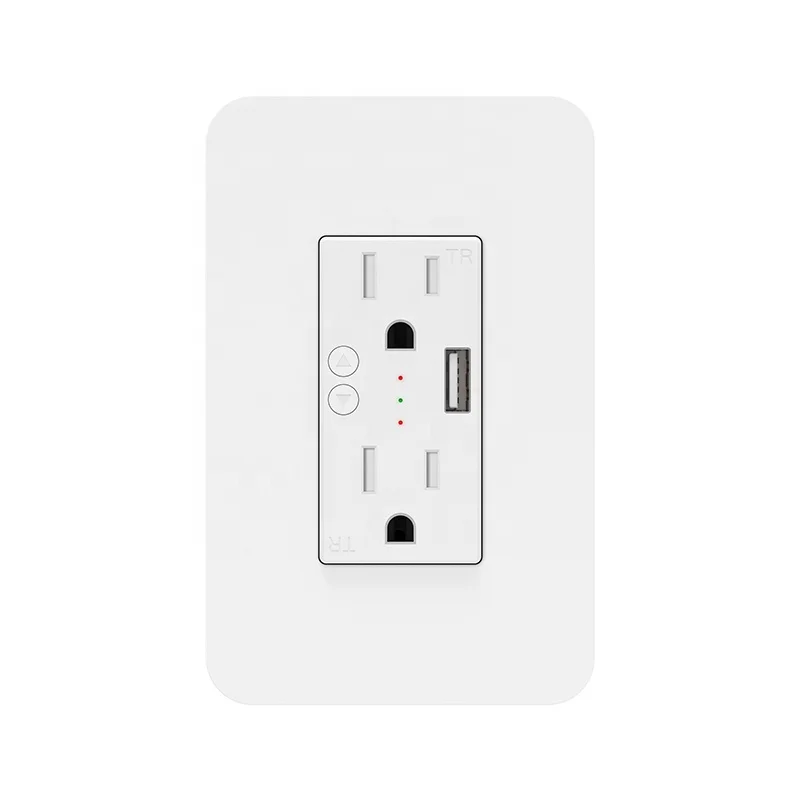 

Shenzhen factory direct sales US Standard Wifi Smart Wifi Outlet USB Wall Plate Socket smart wall socket WiFi smart socket