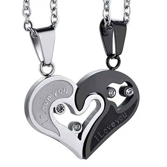 

Jewelry cheap price charms cheap wholesale couple stainless steel pendants gold pendant boy and girl necklace pendants, N/a