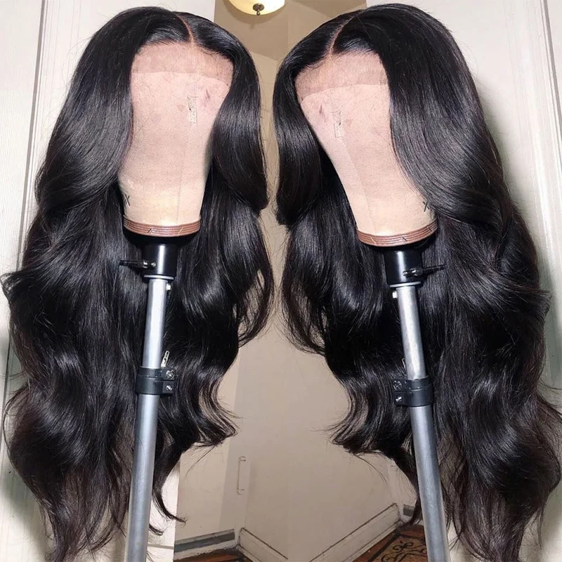 

4x4 Lace Closure Wigs Body Wave Human Hair Pre Plucked with Baby Hair 150% Density Virgin Hair Lace Front Closure Wigs bodywave