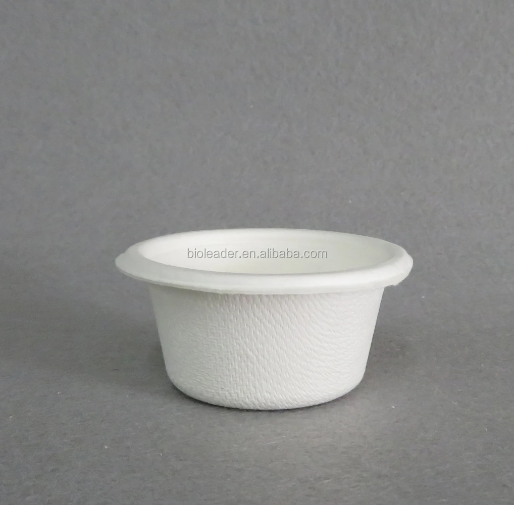 

100% Biodegradable & Compostable Bamboo Fiber Bagasse Paper Cups, White