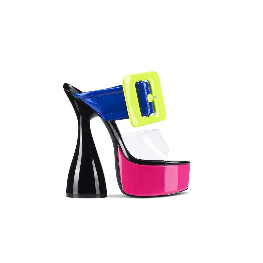 

Ladies Summer Heels Shoes Women Fashion Sandals High Heel Mules