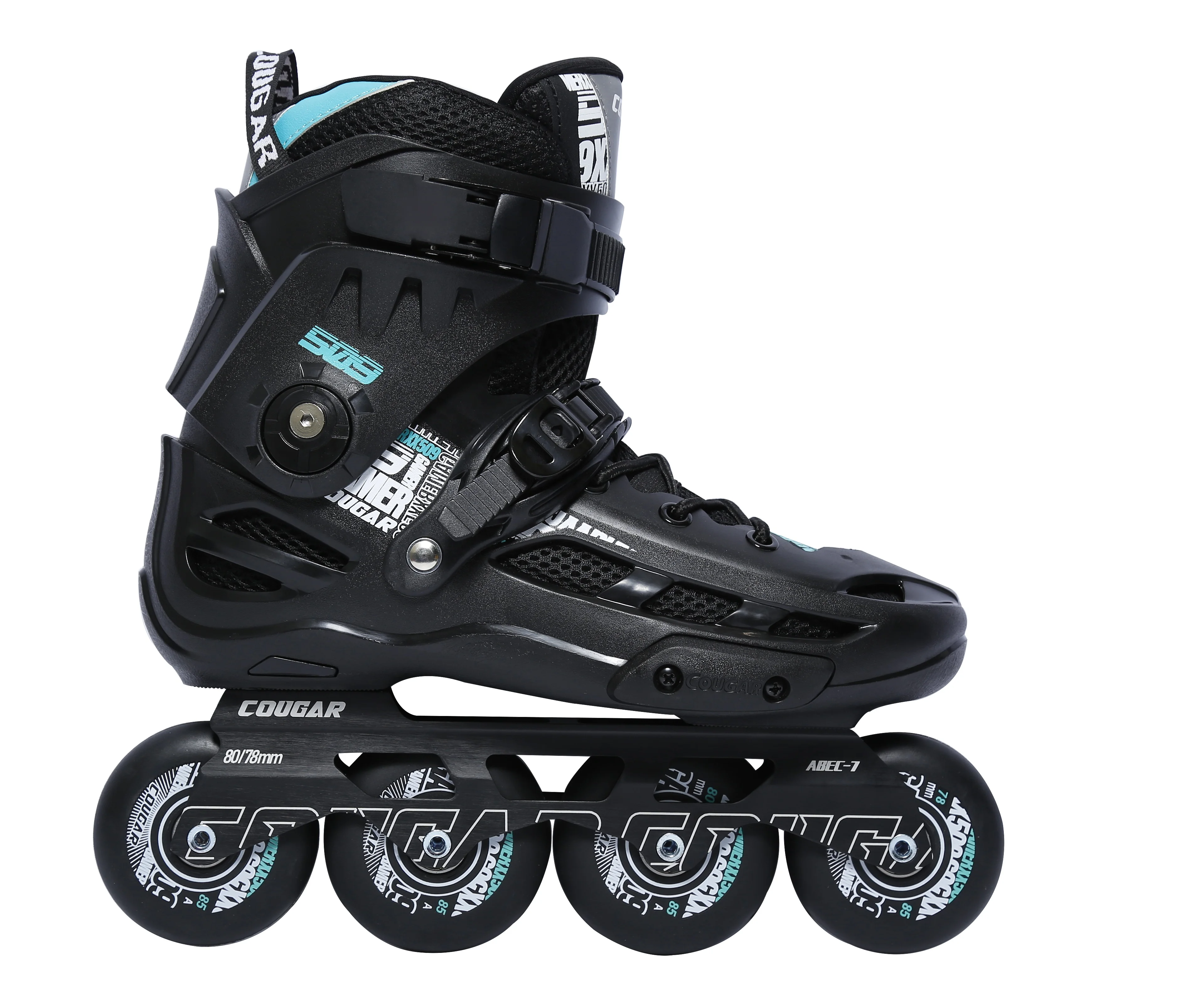 Custom Manufacturer White Black Street Skating Freestyle 4 Roller 
