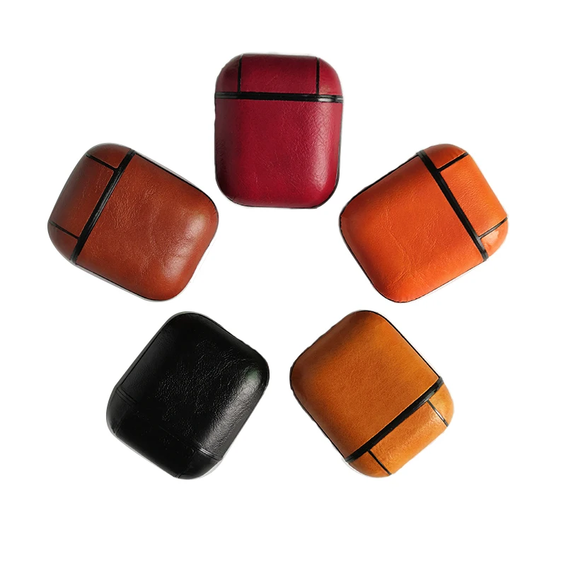 

Wholesale Glitter Checkered PU Leather Earphone Cover For Airpods Case