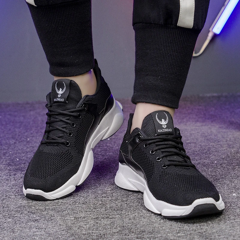 

2020 New Men Casual Shoes Lace Up Men Shoes Lightweight Comfortable Breathable Walking Sneakers, Picture color