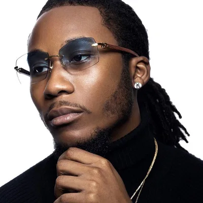 

Small Square Sunglasses Luxury Wood Buffalo Horn Diamond Sun Glasses Fashion Mens Rimless 2021 Sunglasses