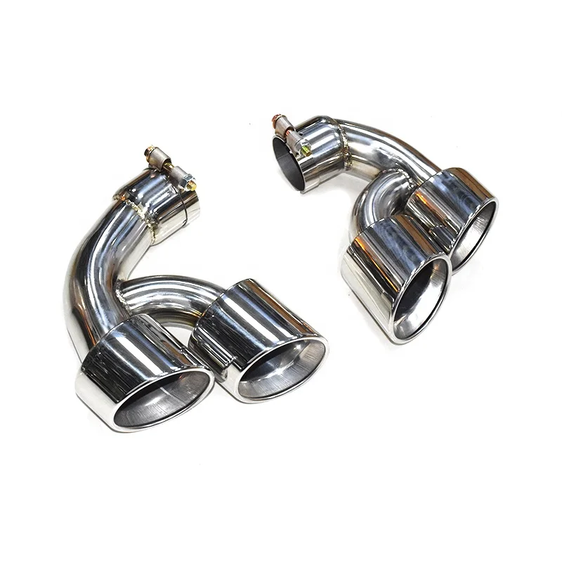 

SYPES Silver Stainless Steel Four-out Double Row Round Nozzle For Bmw X5 G05 Exhaust Pipe