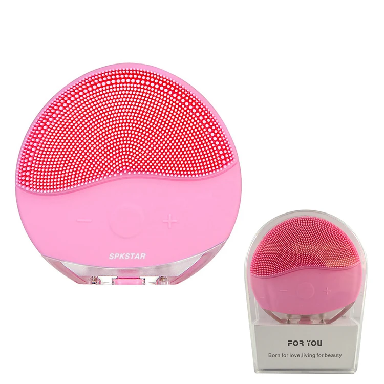 

Trend Products 2021 Portable Double Side Ultrasonic Electric Cleansing Sonic Face Brush Mini Silicone Facial Cleanser Brush