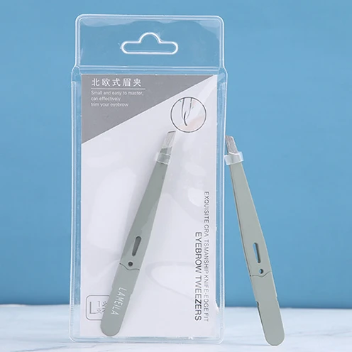 

Lameila eyebrow tweezer clip wholesale private label professional stainless steel eyebrow tweezers A227, Premium grey eyebrow tweezers