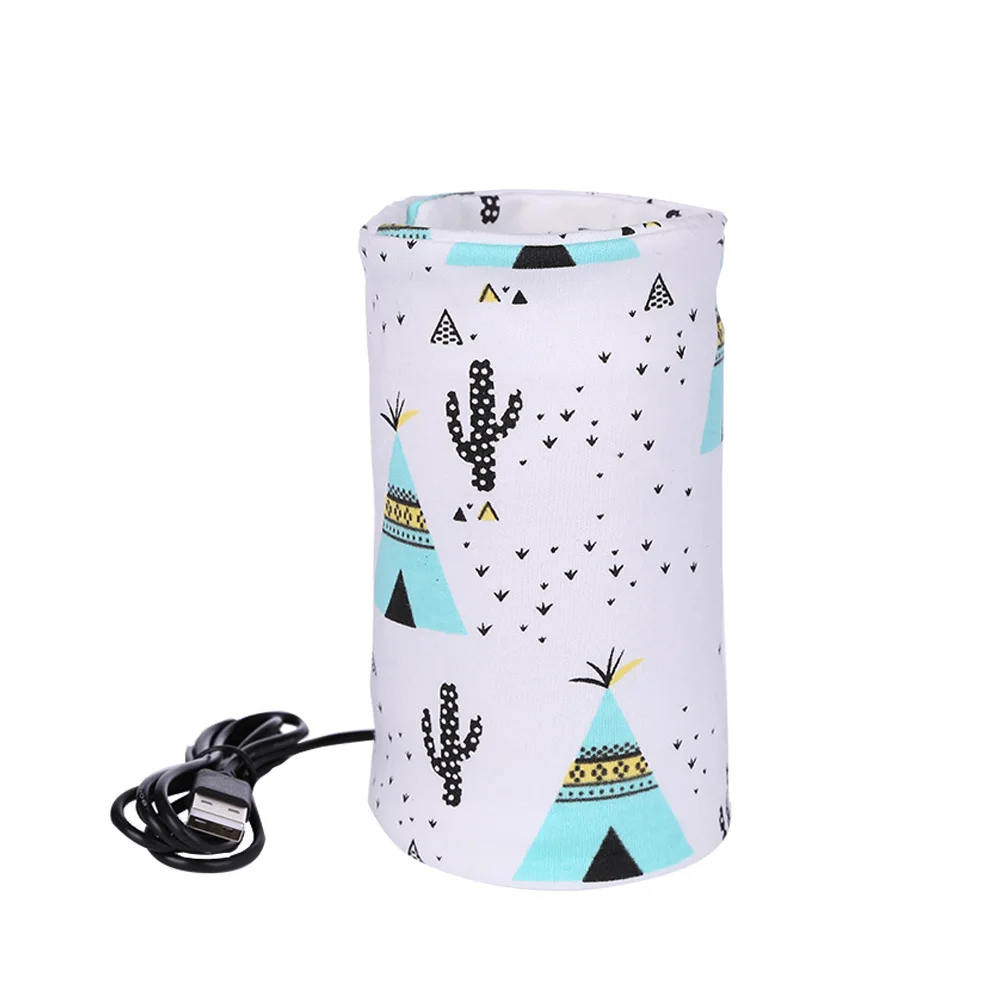 

USB Travel Mug Milk Warmer Heater Feeding Bottle Portable Printed Baby Nursing Bottle Insulated Storage Bag