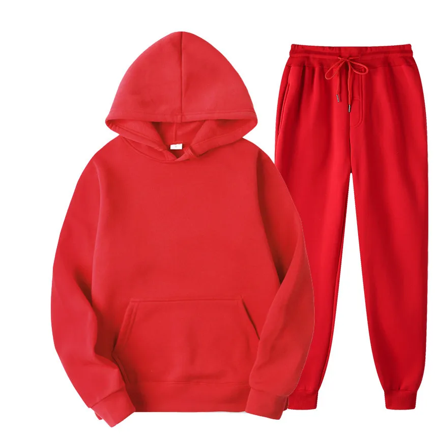 

Custom Baggy Men 2 Piece Hoodie Jogger Sweatpants And Hoodie Set