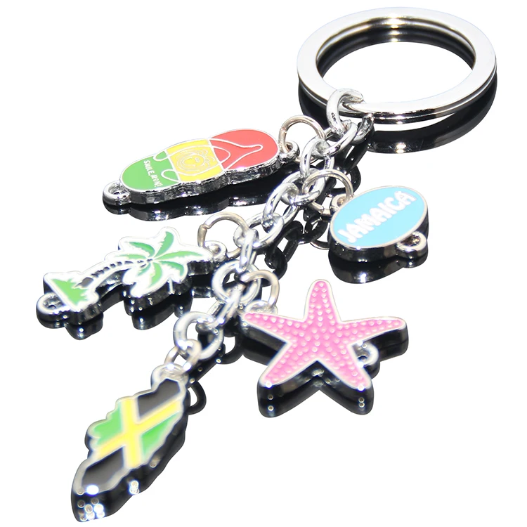 Jamaica Island Enamel Flag Tourist Sandbeach Souvenirs Starfish Key