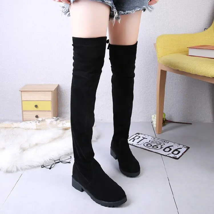 

Hard-Wearing Hot Sale Women Fall Winter Winter Wear Ladies Long Fashionable Boots, Black