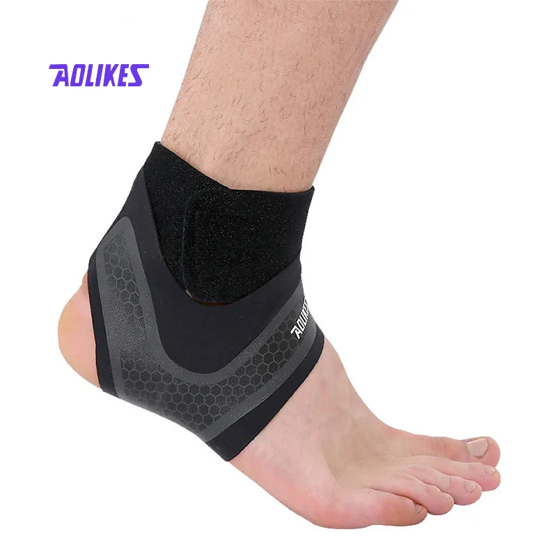 

Aolikes manufacturer wholesale Amazon hot-sale adjustable adjustable velcro ankle support brace, Black