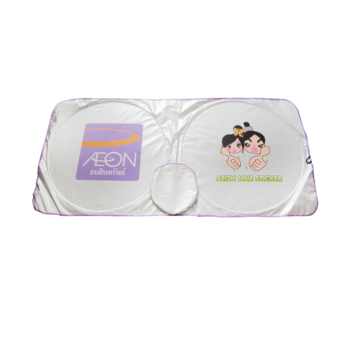 
Cheap High Quality Car Front Sun Shade with Free Artwork Customized Logo 
