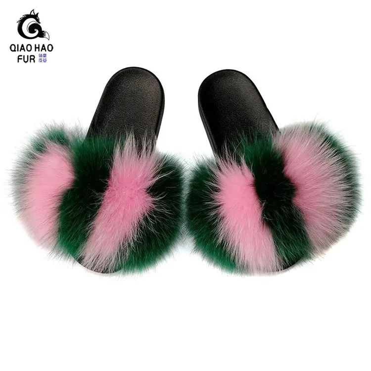 

Be Riotous With Colour 1 Real Fox Fur Slippers Indoor Fur Slippers Raccoon Fur Slippers