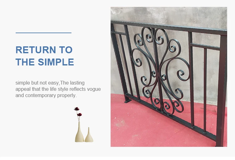 Ornamental Fence Picket Panels Wrought Iron Outdoor Garrison Fence