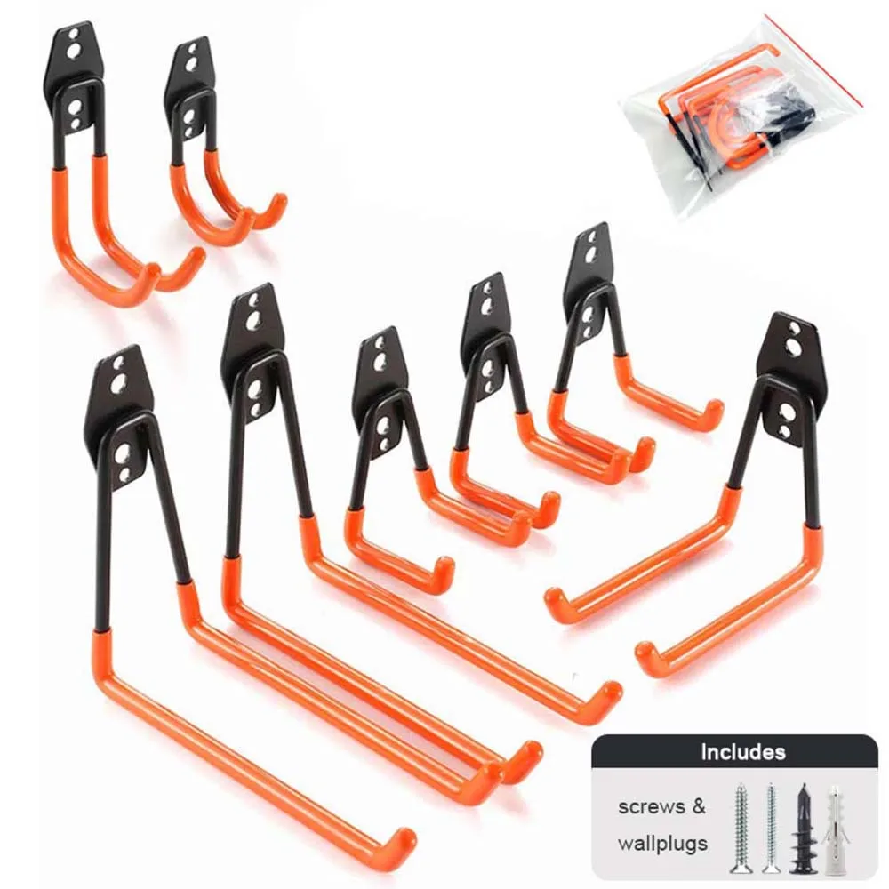 

YUMORE 20KG capacity heavy duty iron pvc coating garage storage utility hook, Orange