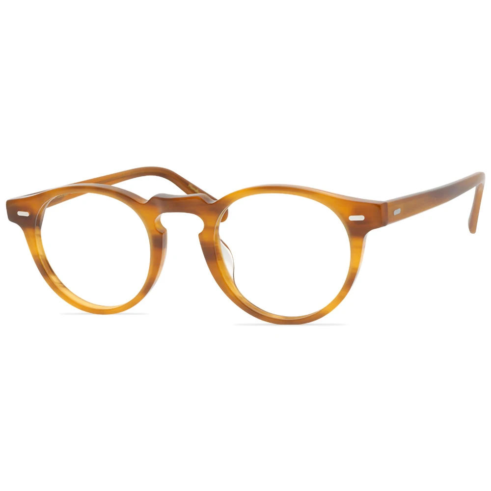

QOOLSUN Brand Round Vintage Acetate Eyeglasses Gregory Peck Women Prescription Myopia O'Malley Optical Frames Computer Glasses