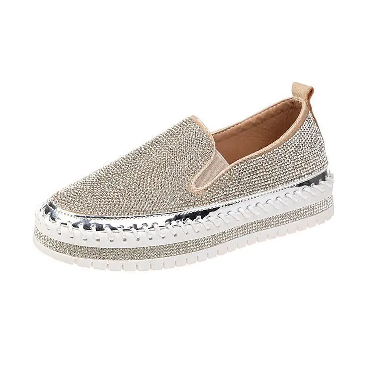 

WOMEN CASUAL FASHION RHINESTONE SLIP-ON LOAFERS/ SNEAKERS, Picture