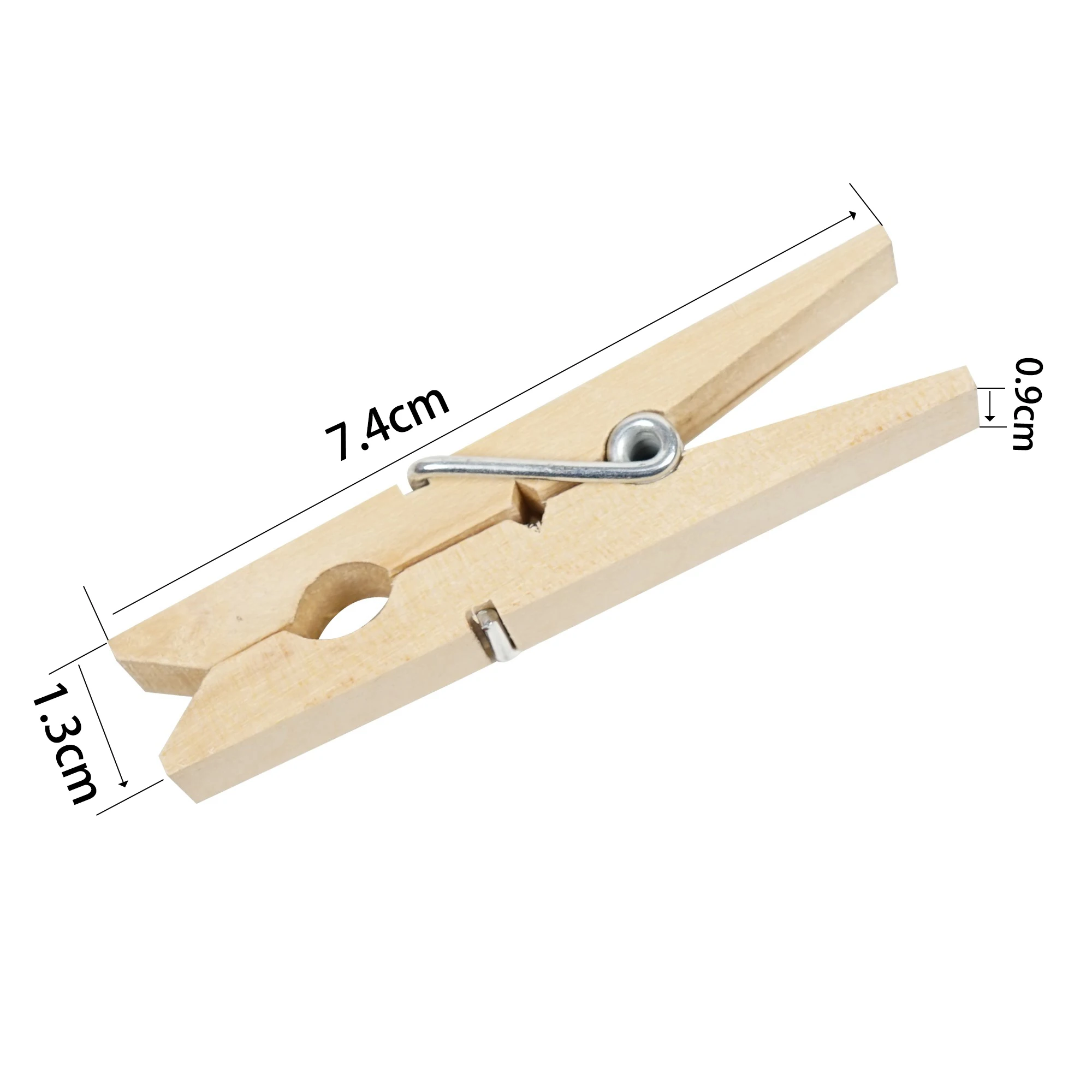 7.4cm 24pcs/pack Wooden Clothes Pegs Eady Duty Large Wooden Peg Birch