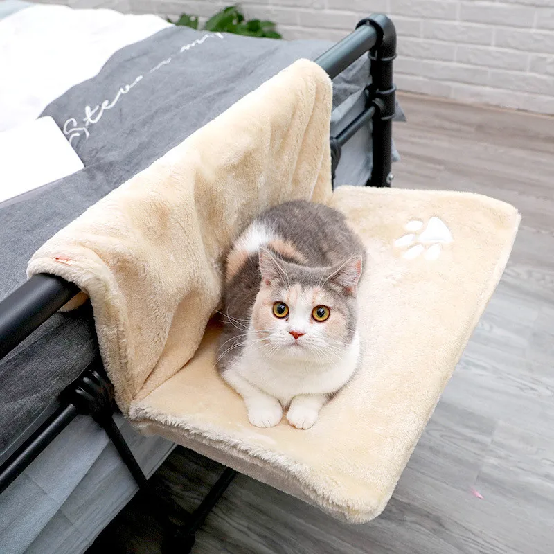 

Suspension Type Portable Removable Soft Funny Modern Self Heating Hammock Window Cozy Cat Bed, As picture