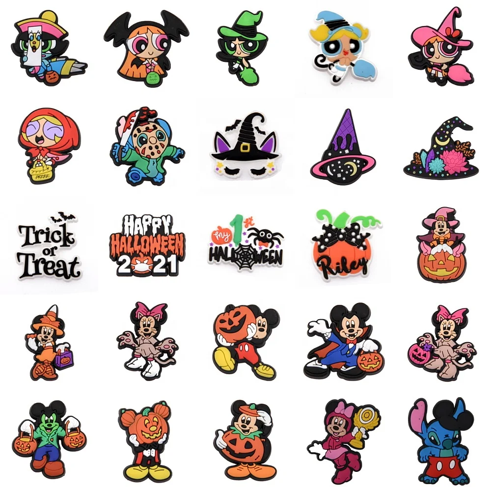 

2021 Popular Powerfull Girl Monster Anime Pumpkin Halloween Hocus Pocus Nightmare Stitch frozen Horror Shoes Charms, Jewelry