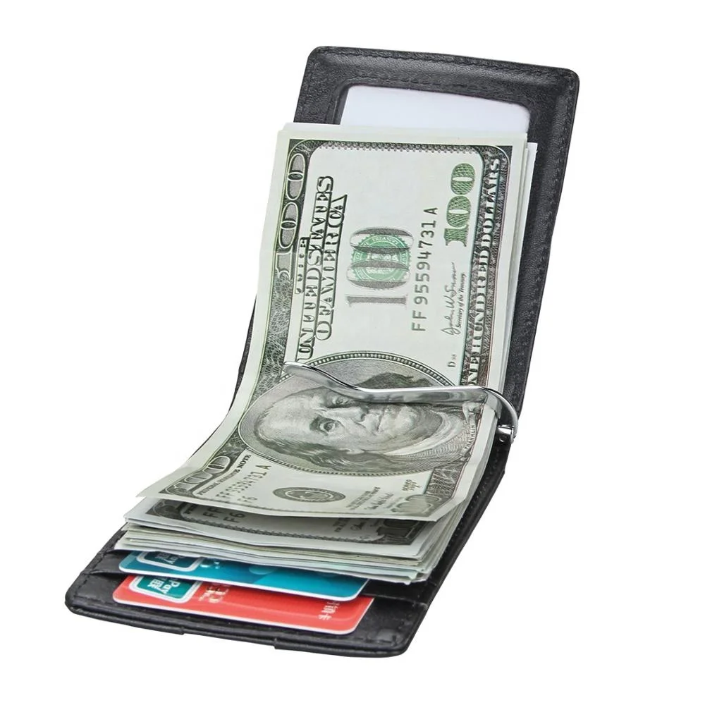 

Unisex Real Cowhide Leather Wallet Slim Front Pocket Wallet Billfold RFID Blocking, 5colors options, oem available