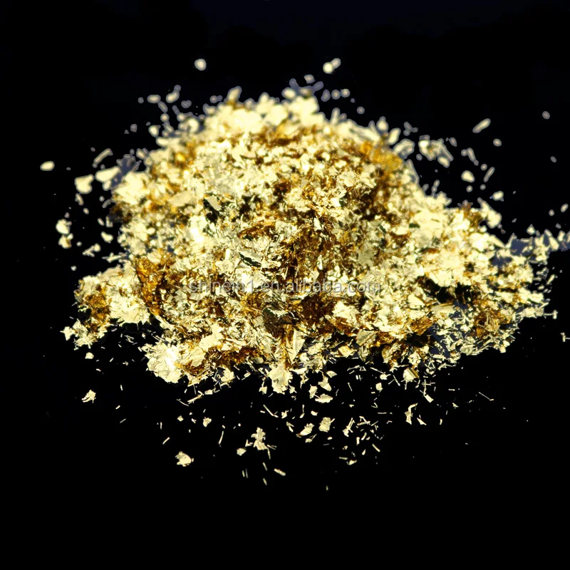 shinein流行不规则银箔片铂金小碎片箔叶片用于面部美甲装饰