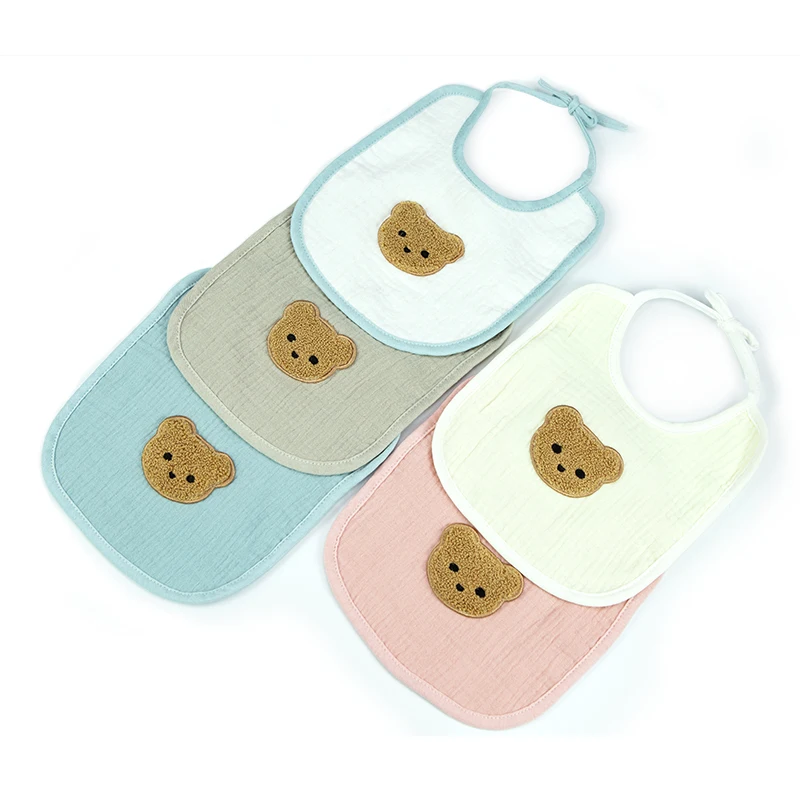 

Wholesale Lovely Cartoon Comfortable Newborn Baby Drool Bibs