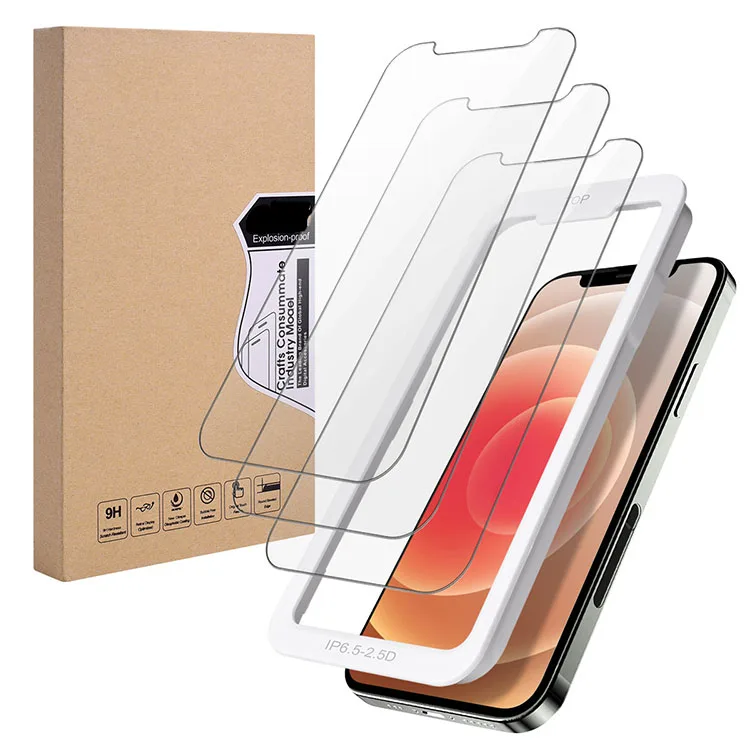 

9H Retail Packaging Mobile Phone Nano Tempered Glass Screen Protector Sheets Film for iPhone 12 Mini Pro Max