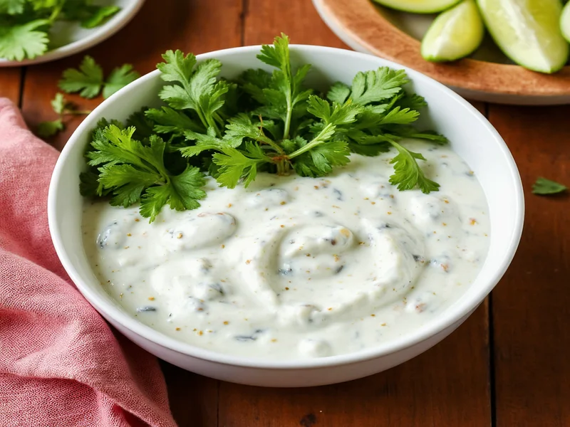 Fresh herbs and dairy ingredients for homemade ranch dip recipe