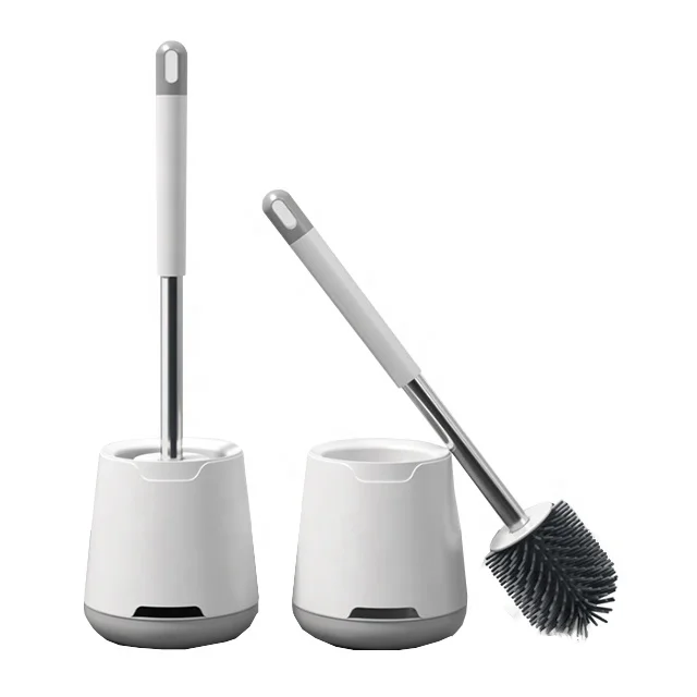 

silicone flex toilet brush with holder Eco-Friendly Bathroom Silicone Toilet Cleaning Brush Set Cheap Toilet Brush/, Customized color