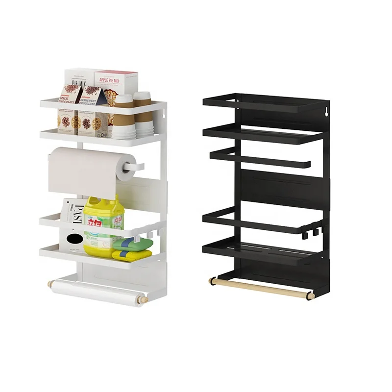 

Multiple Use Magnetic Kitchen Refrigerator Storage Shelf Rack